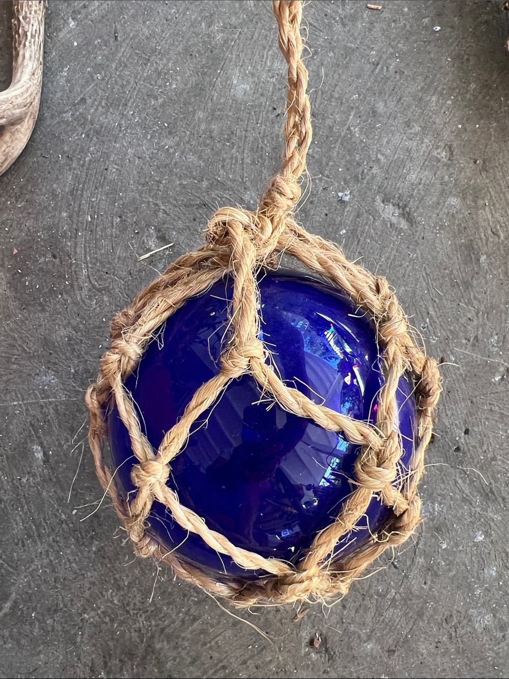 Hand blown glass Fishing float 5”